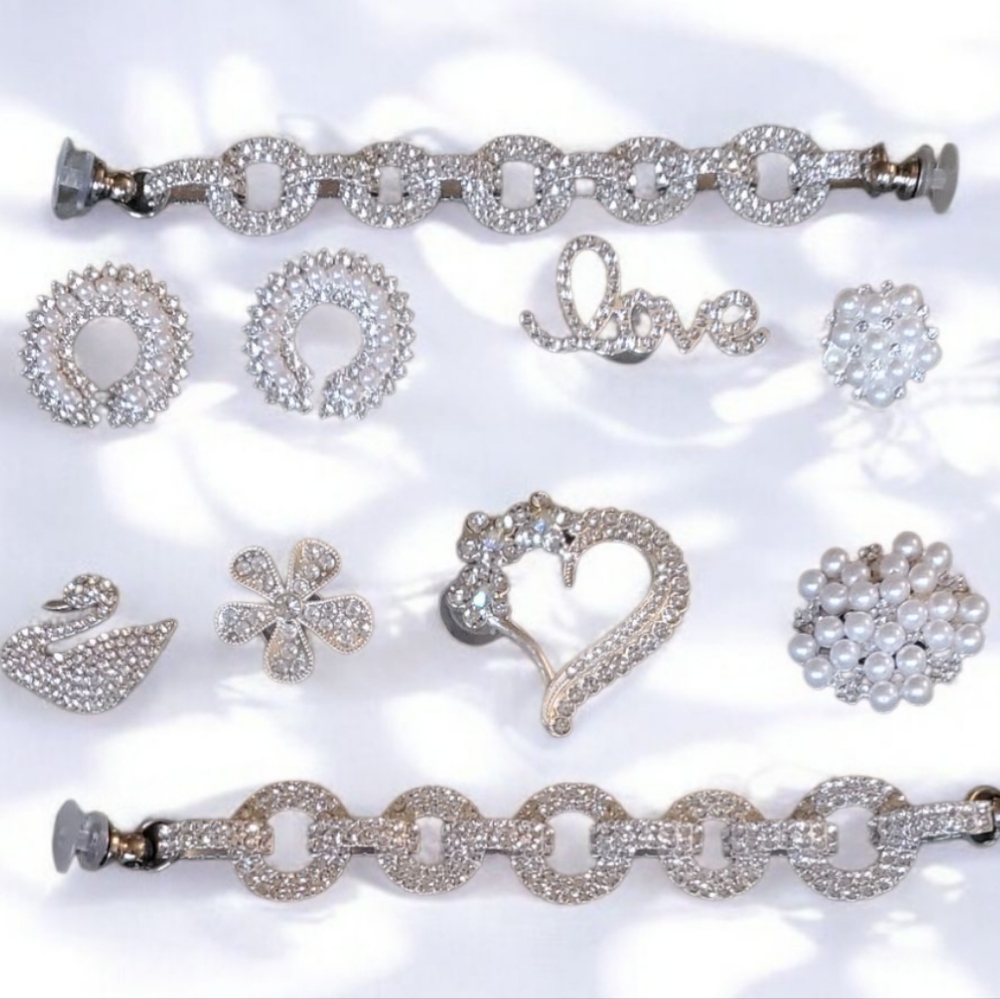 Rhinestone Croc Charms